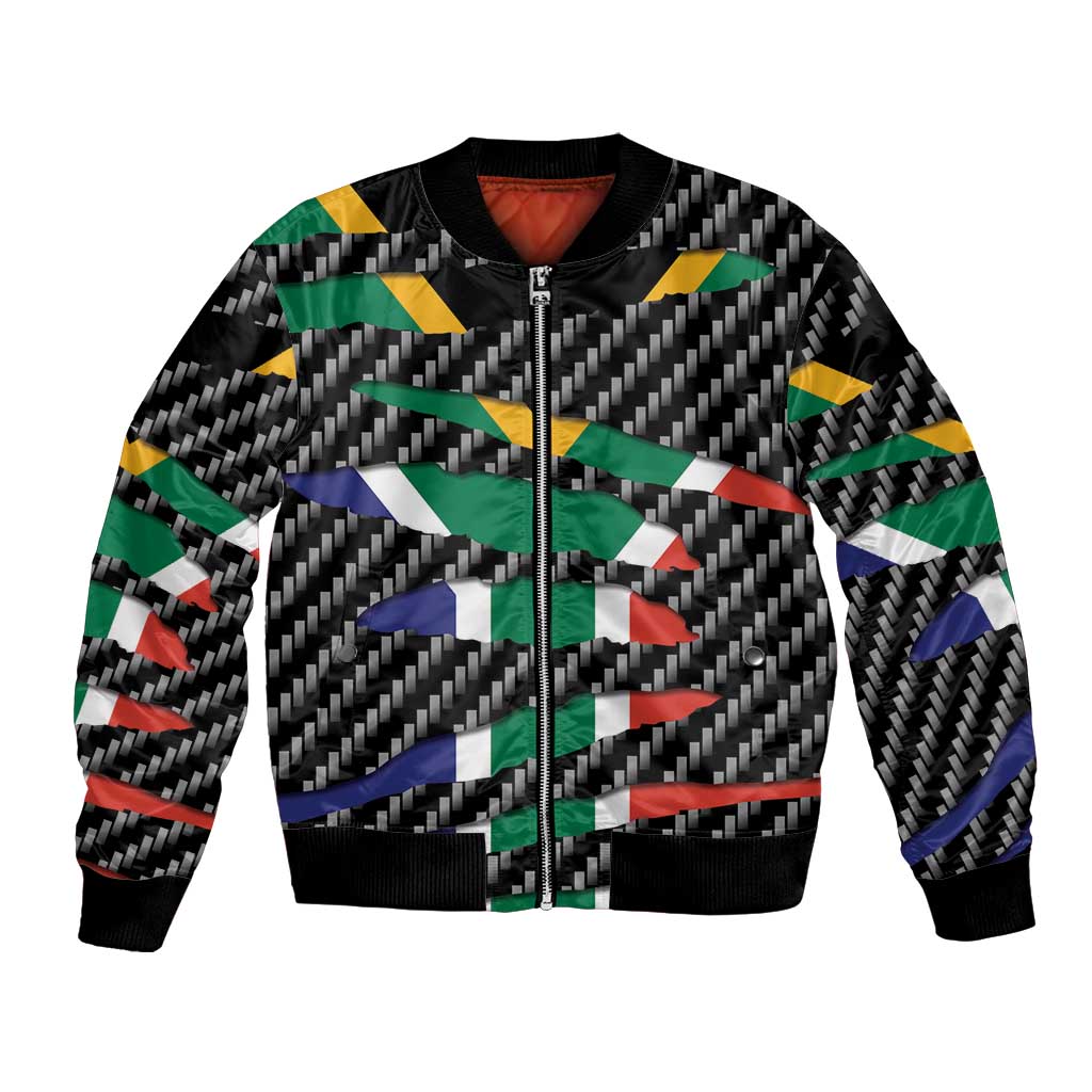 South Africa Beast Bomber Jacket Ripped Flag Graphic - Wonder Print Shop