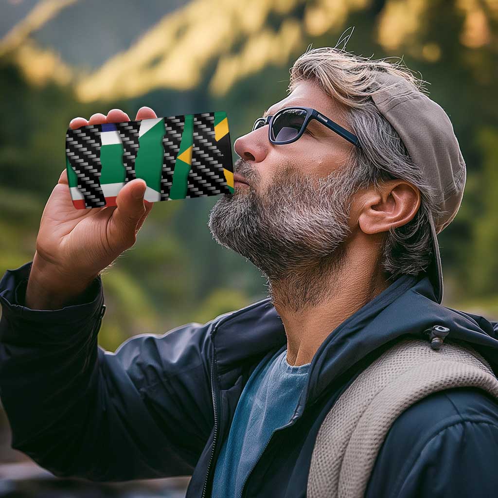 South Africa Beast 4 in 1 Can Cooler Tumbler Ripped Flag Graphic - Wonder Print Shop