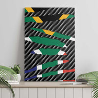 South Africa Beast Canvas Wall Art Ripped Flag Graphic - Wonder Print Shop