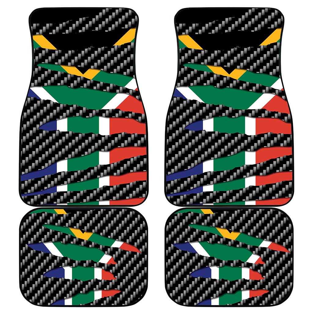 South Africa Beast Car Mats Ripped Flag Graphic - Wonder Print Shop