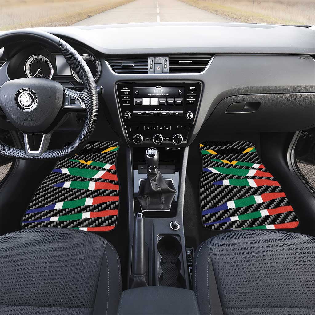 South Africa Beast Car Mats Ripped Flag Graphic - Wonder Print Shop