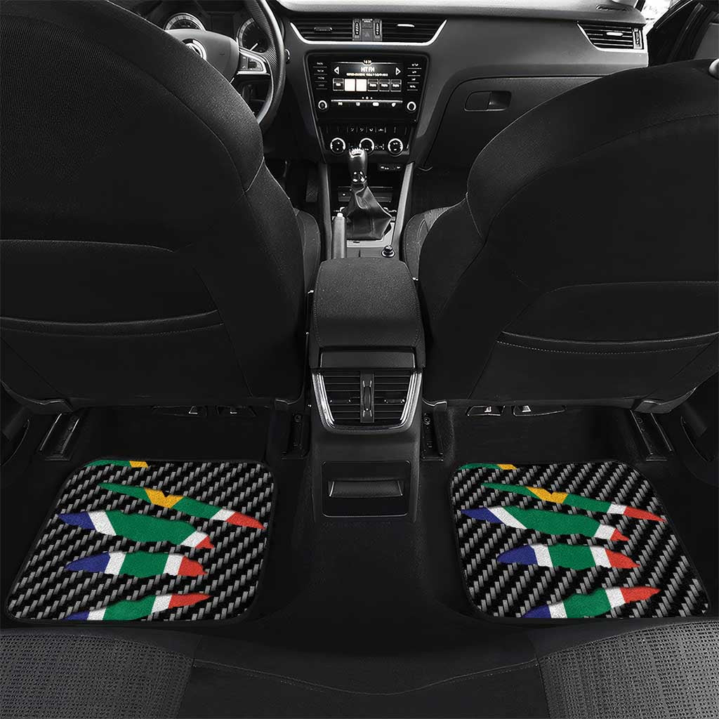 South Africa Beast Car Mats Ripped Flag Graphic - Wonder Print Shop