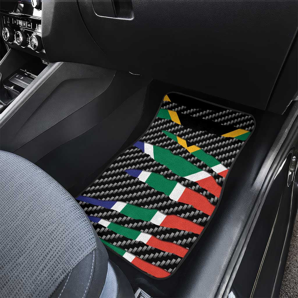 South Africa Beast Car Mats Ripped Flag Graphic - Wonder Print Shop