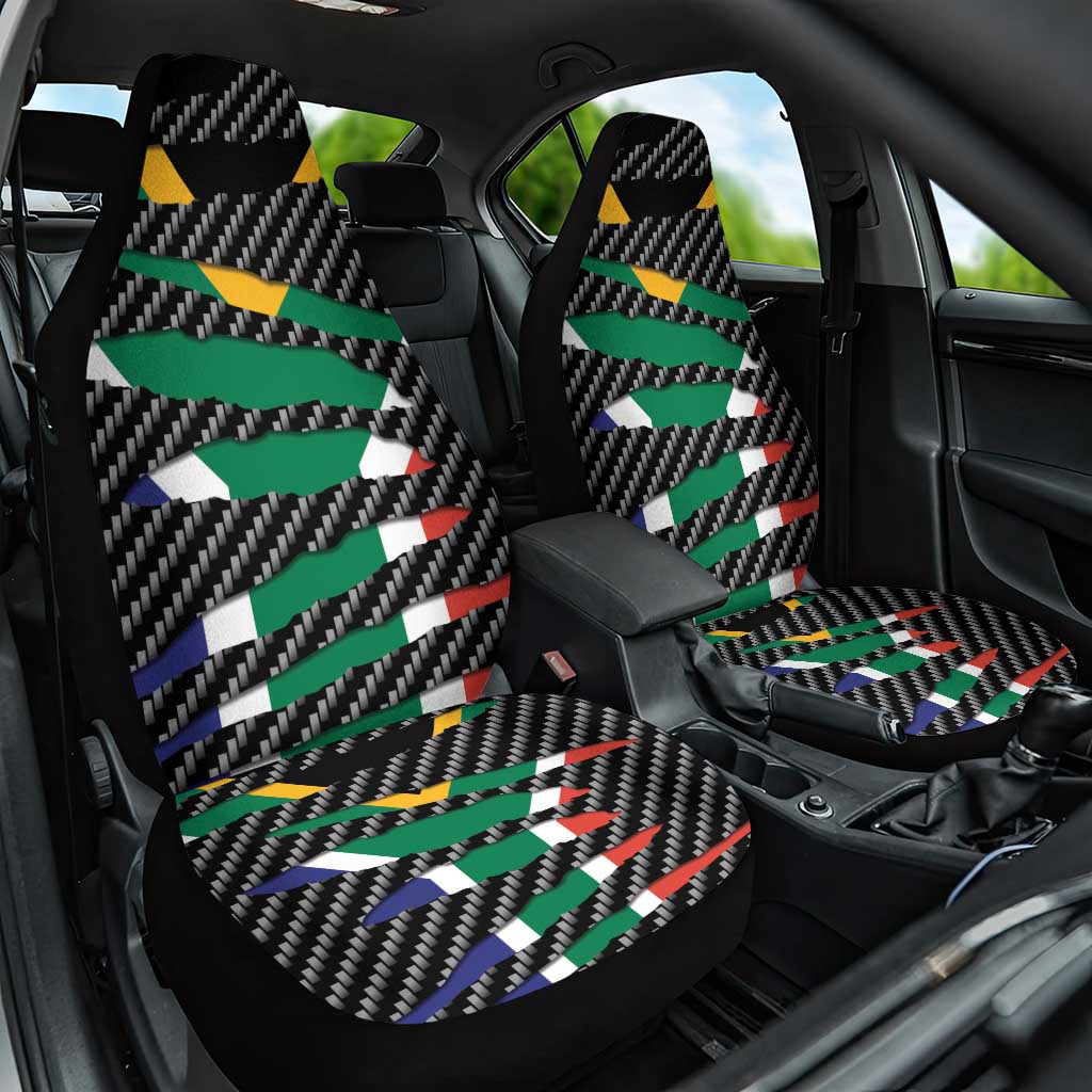 South Africa Beast Car Seat Cover Ripped Flag Graphic - Wonder Print Shop