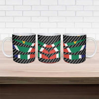 South Africa Beast Ceramic Mug Ripped Flag Graphic - Wonder Print Shop
