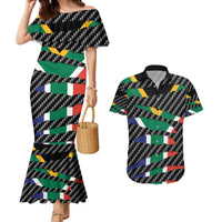 South Africa Beast Couples Matching Mermaid Dress and Hawaiian Shirt Ripped Flag Graphic - Wonder Print Shop
