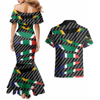 South Africa Beast Couples Matching Mermaid Dress and Hawaiian Shirt Ripped Flag Graphic - Wonder Print Shop