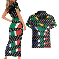 South Africa Beast Couples Matching Short Sleeve Bodycon Dress and Hawaiian Shirt Ripped Flag Graphic - Wonder Print Shop