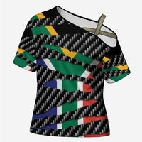 South Africa Beast Cross Shoulder Shirt Ripped Flag Graphic - Wonder Print Shop