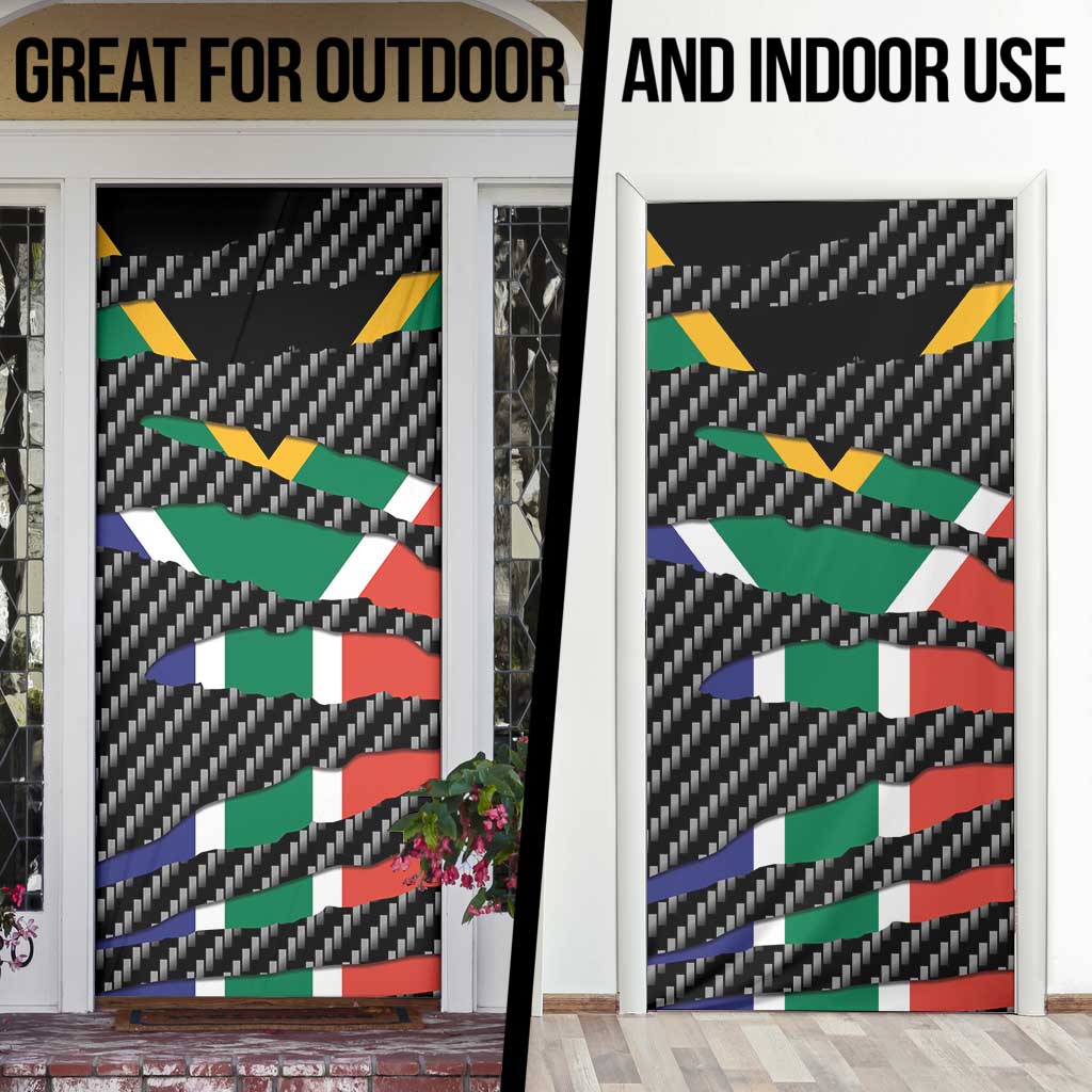 South Africa Beast Door Cover Ripped Flag Graphic - Wonder Print Shop