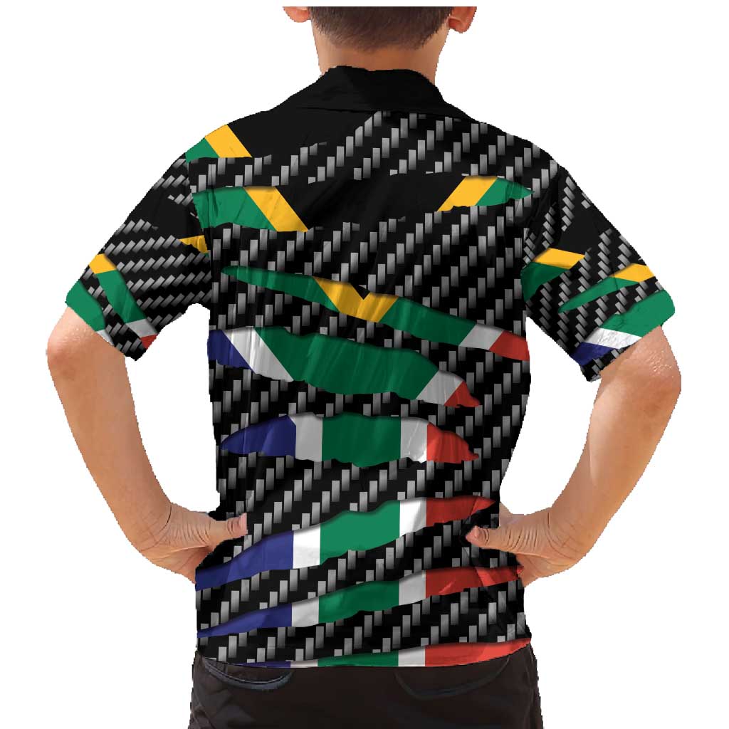 South Africa Beast Family Matching Mermaid Dress and Hawaiian Shirt Ripped Flag Graphic - Wonder Print Shop