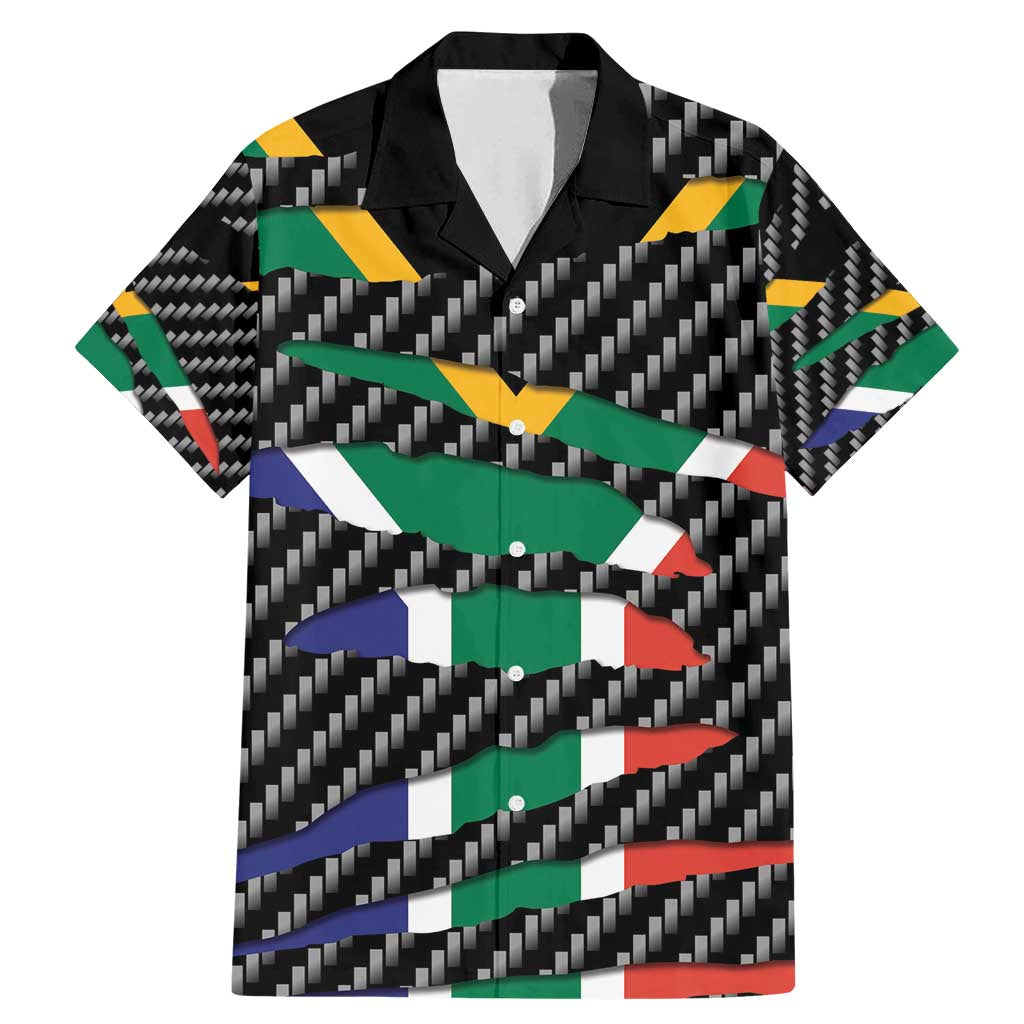 South Africa Beast Family Matching Mermaid Dress and Hawaiian Shirt Ripped Flag Graphic - Wonder Print Shop