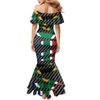 South Africa Beast Family Matching Mermaid Dress and Hawaiian Shirt Ripped Flag Graphic - Wonder Print Shop