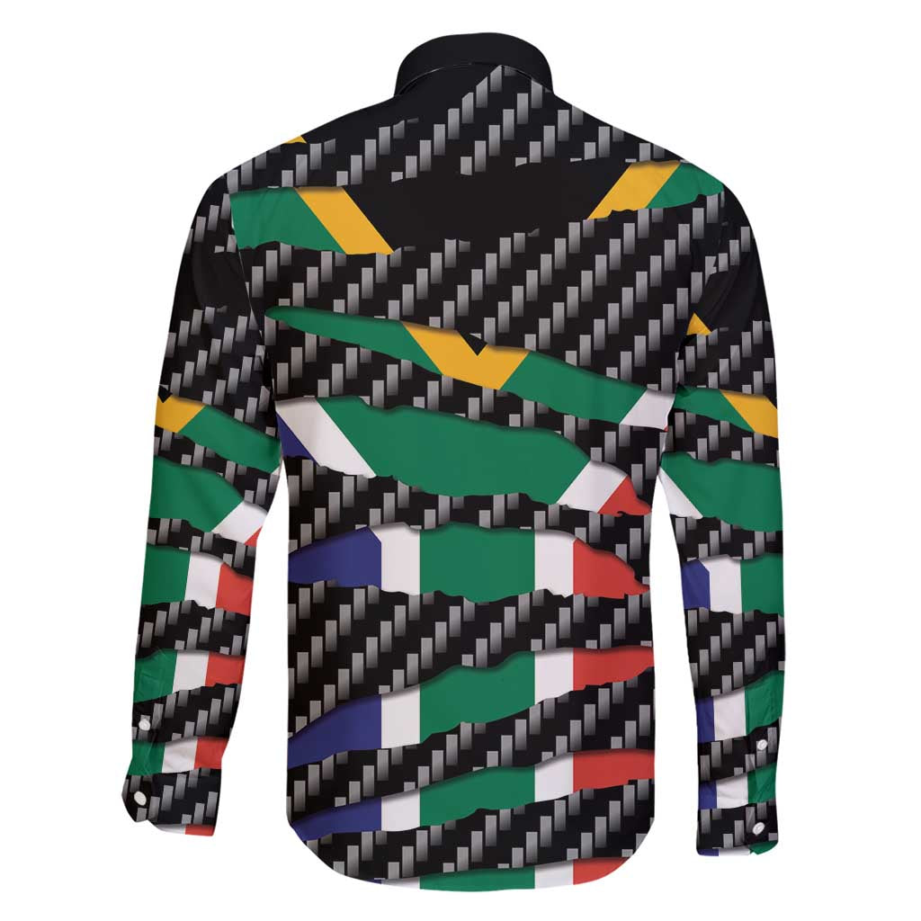 South Africa Beast Family Matching Short Sleeve Bodycon Dress and Hawaiian Shirt Ripped Flag Graphic - Wonder Print Shop