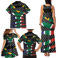 South Africa Beast Family Matching Tank Maxi Dress and Hawaiian Shirt Ripped Flag Graphic - Wonder Print Shop