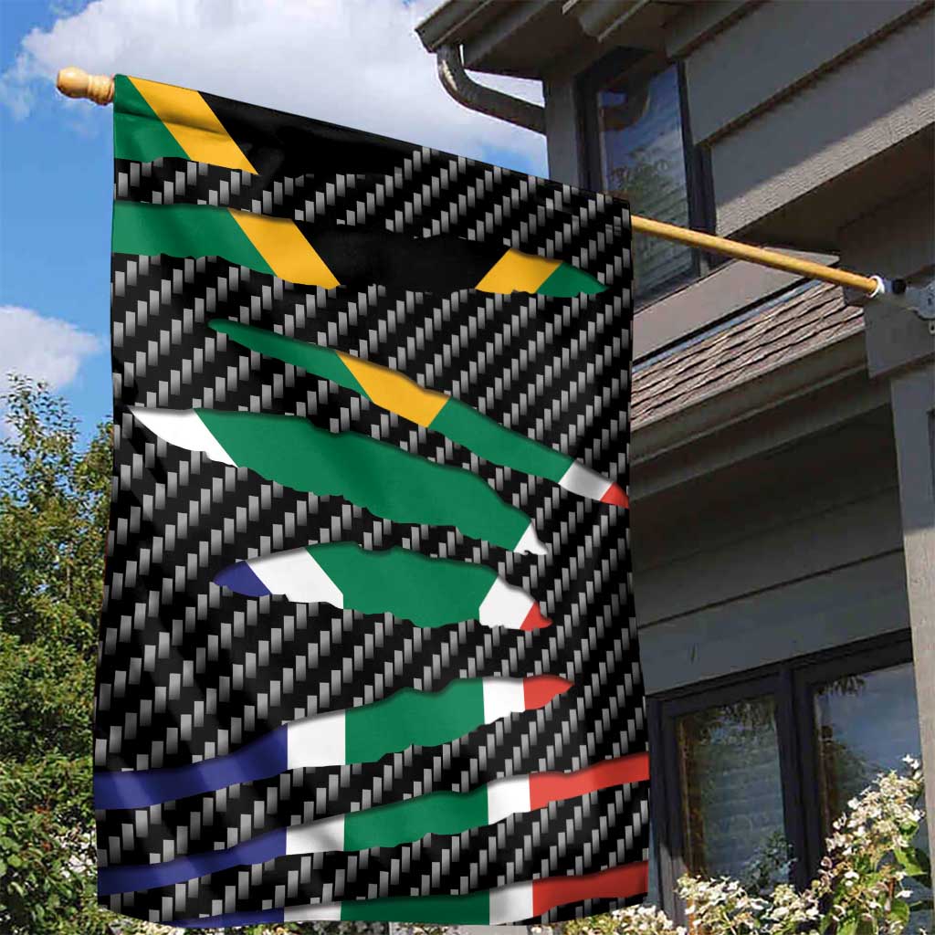 South Africa Beast Garden Flag Ripped Flag Graphic - Wonder Print Shop