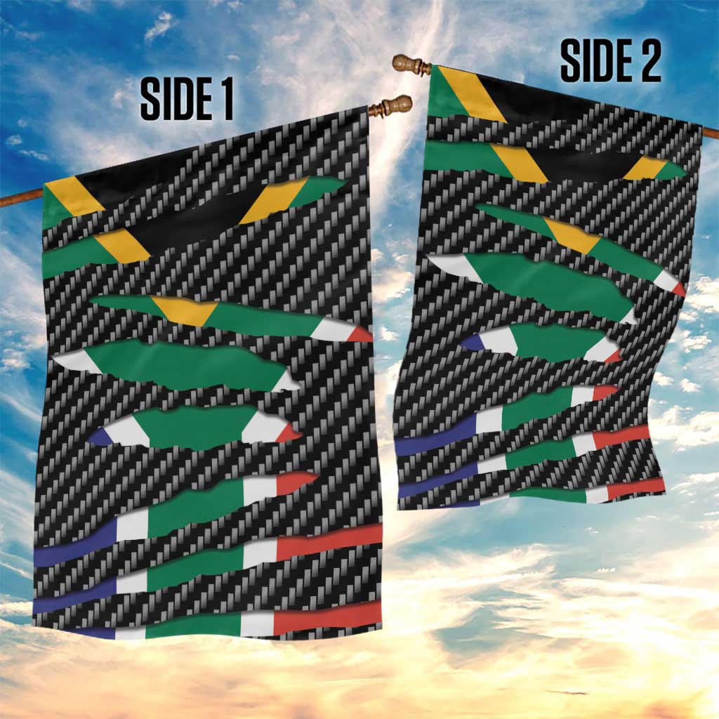 South Africa Beast Garden Flag Ripped Flag Graphic - Wonder Print Shop