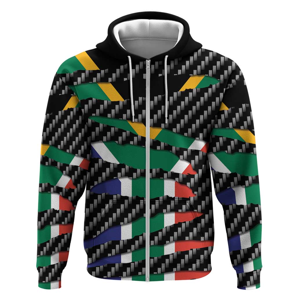 South Africa Beast Hoodie Ripped Flag Graphic - Wonder Print Shop