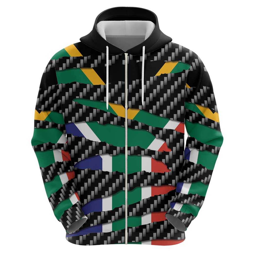 South Africa Beast Hoodie Ripped Flag Graphic - Wonder Print Shop