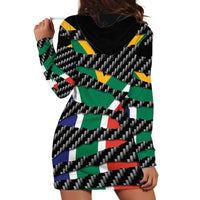 South Africa Beast Hoodie Dress Ripped Flag Graphic - Wonder Print Shop