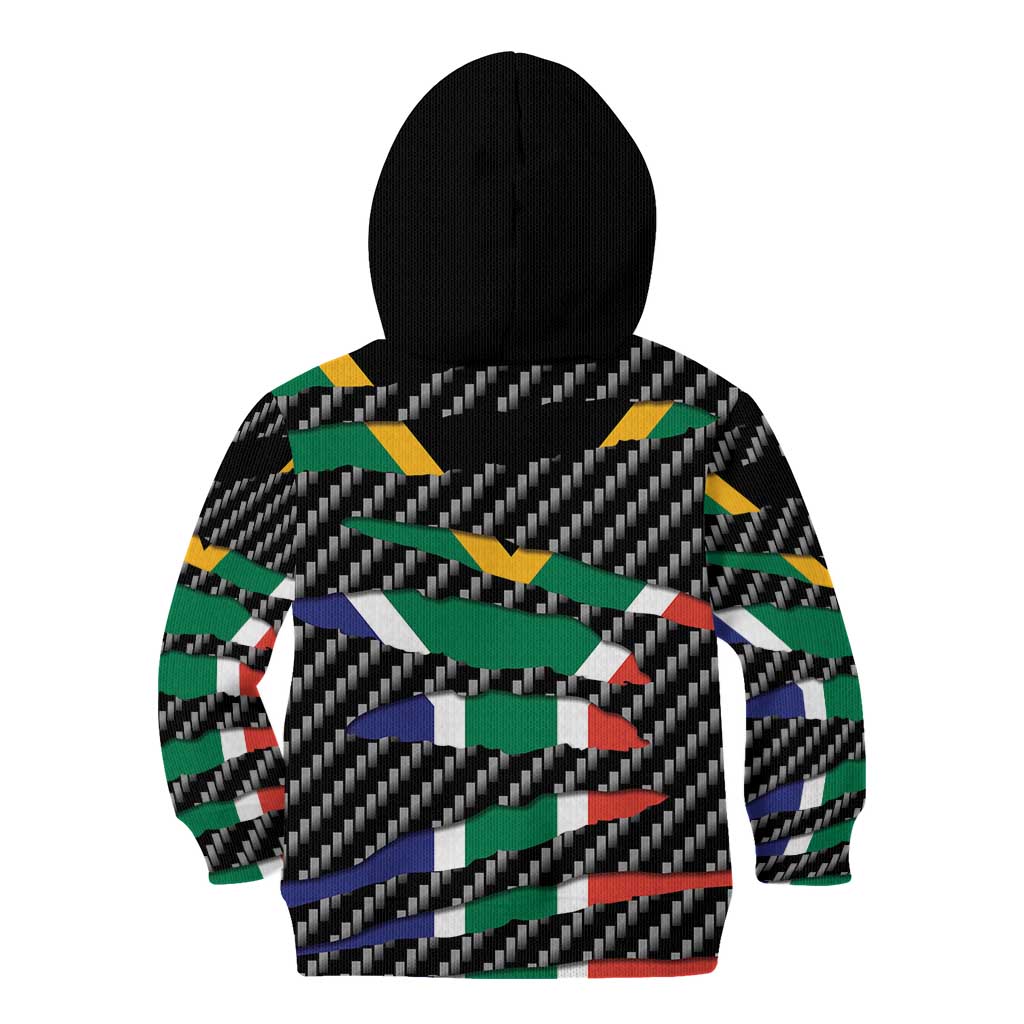 South Africa Beast Kid Hoodie Ripped Flag Graphic - Wonder Print Shop