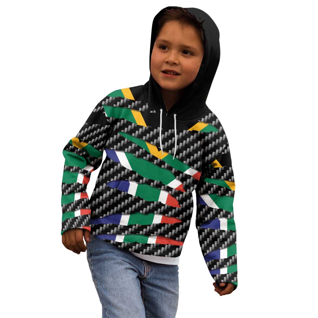 South Africa Beast Kid Hoodie Ripped Flag Graphic - Wonder Print Shop