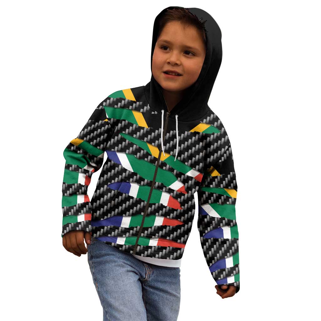 South Africa Beast Kid Hoodie Ripped Flag Graphic - Wonder Print Shop