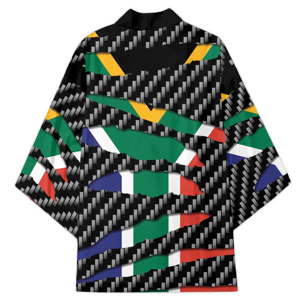 South Africa Beast Kimono Ripped Flag Graphic - Wonder Print Shop