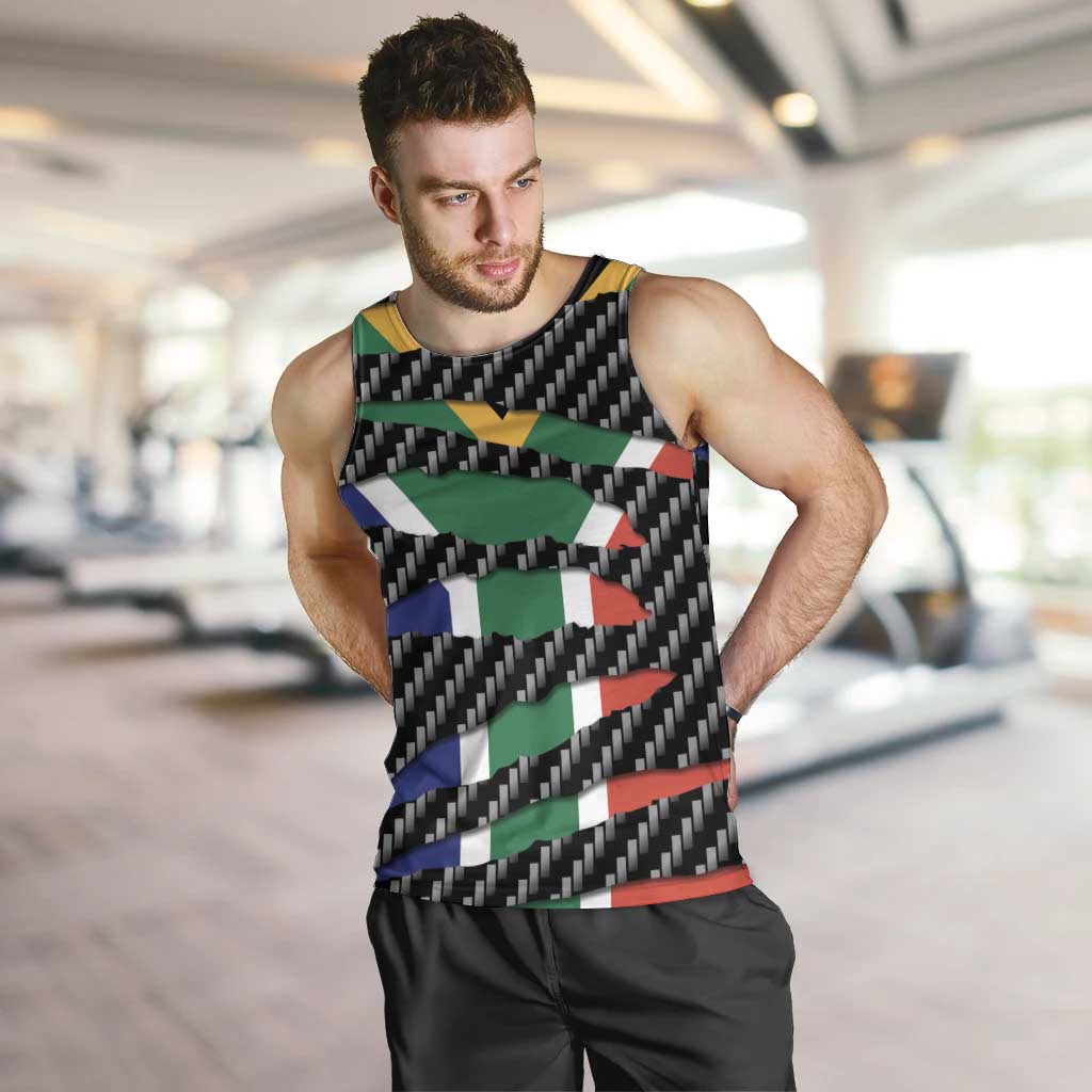 South Africa Beast Men Tank Top Ripped Flag Graphic - Wonder Print Shop