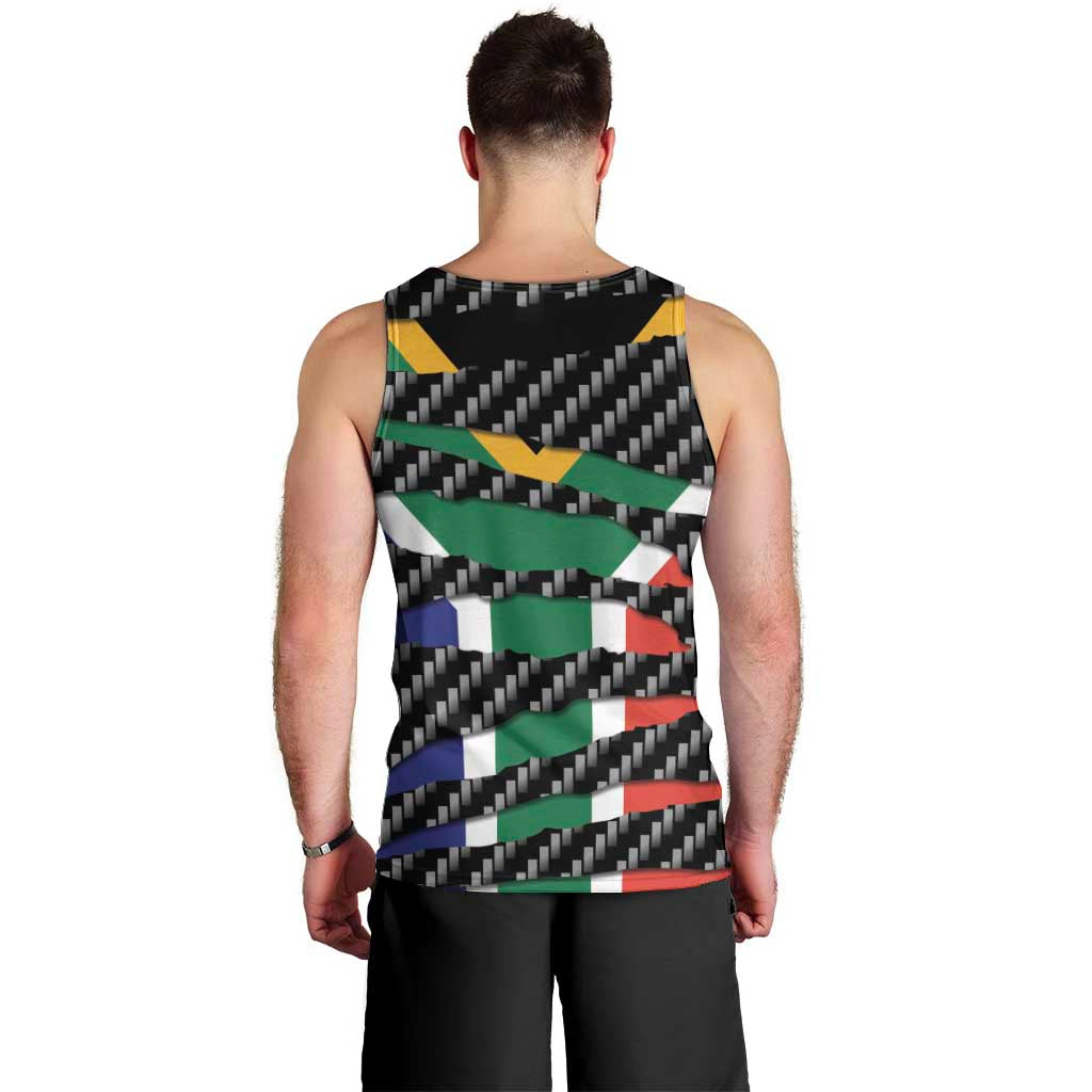 South Africa Beast Men Tank Top Ripped Flag Graphic - Wonder Print Shop