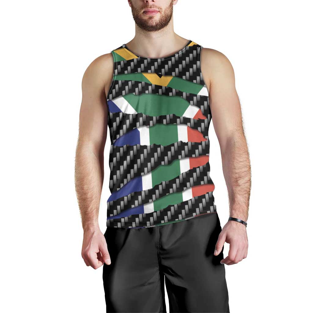 South Africa Beast Men Tank Top Ripped Flag Graphic - Wonder Print Shop