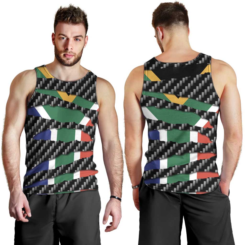 South Africa Beast Men Tank Top Ripped Flag Graphic - Wonder Print Shop
