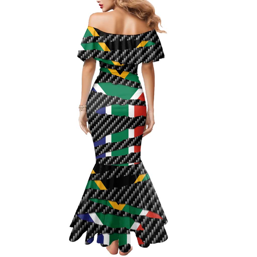 South Africa Beast Mermaid Dress Ripped Flag Graphic - Wonder Print Shop