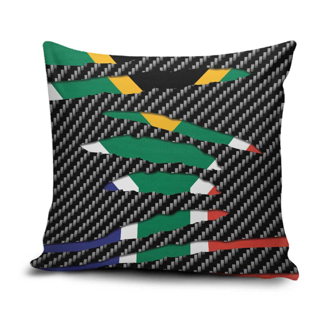 South Africa Beast Pillow Cover Ripped Flag Graphic - Wonder Print Shop
