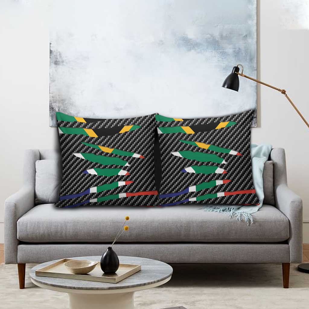 South Africa Beast Pillow Cover Ripped Flag Graphic - Wonder Print Shop