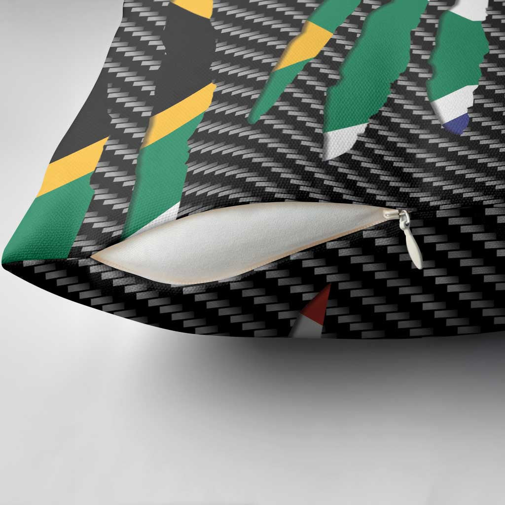 South Africa Beast Pillow Cover Ripped Flag Graphic - Wonder Print Shop