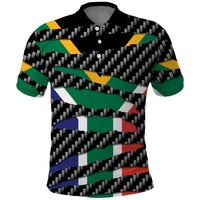 South Africa Beast Polo Shirt Ripped Flag Graphic - Wonder Print Shop