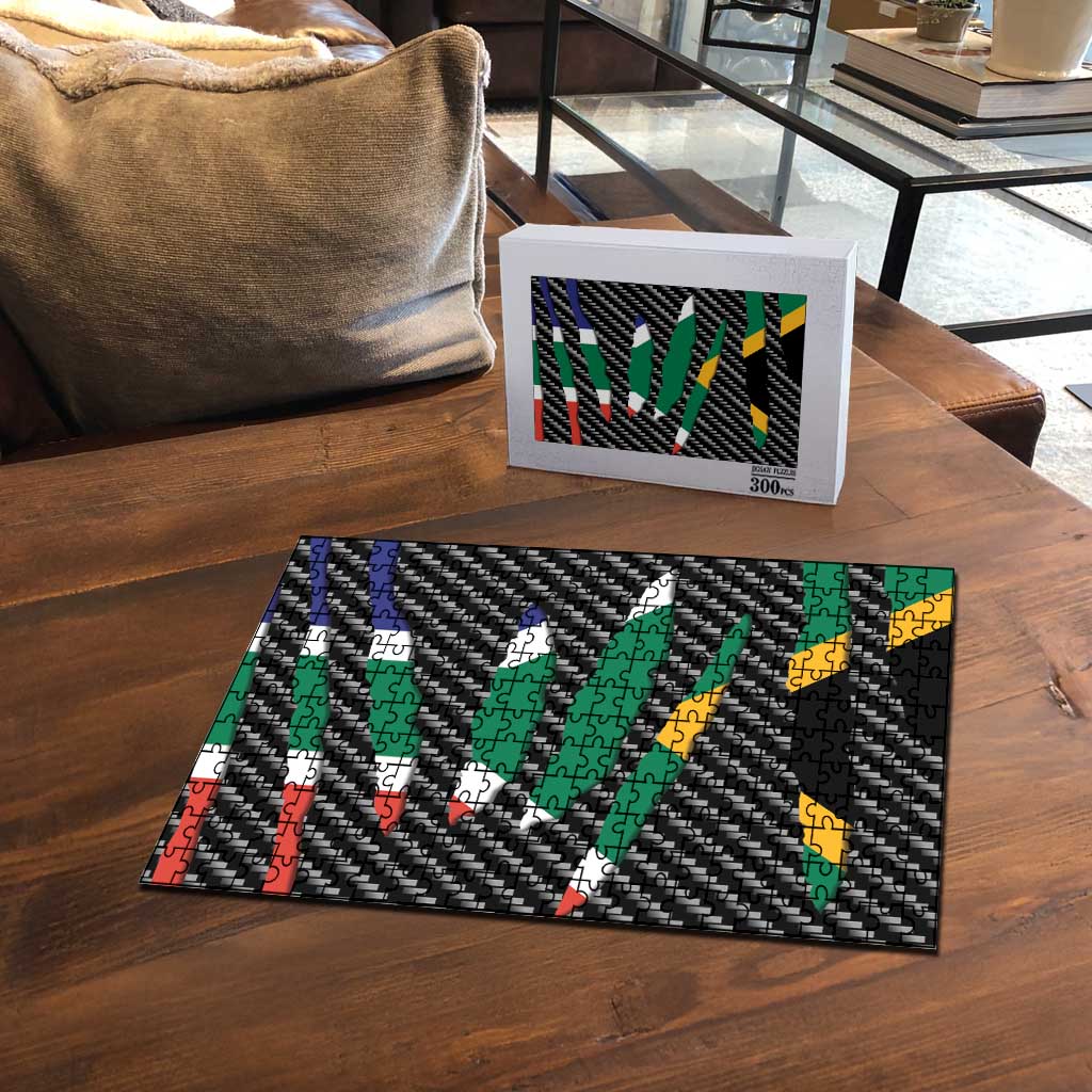 South Africa Beast Puzzle Ripped Flag Graphic - Wonder Print Shop