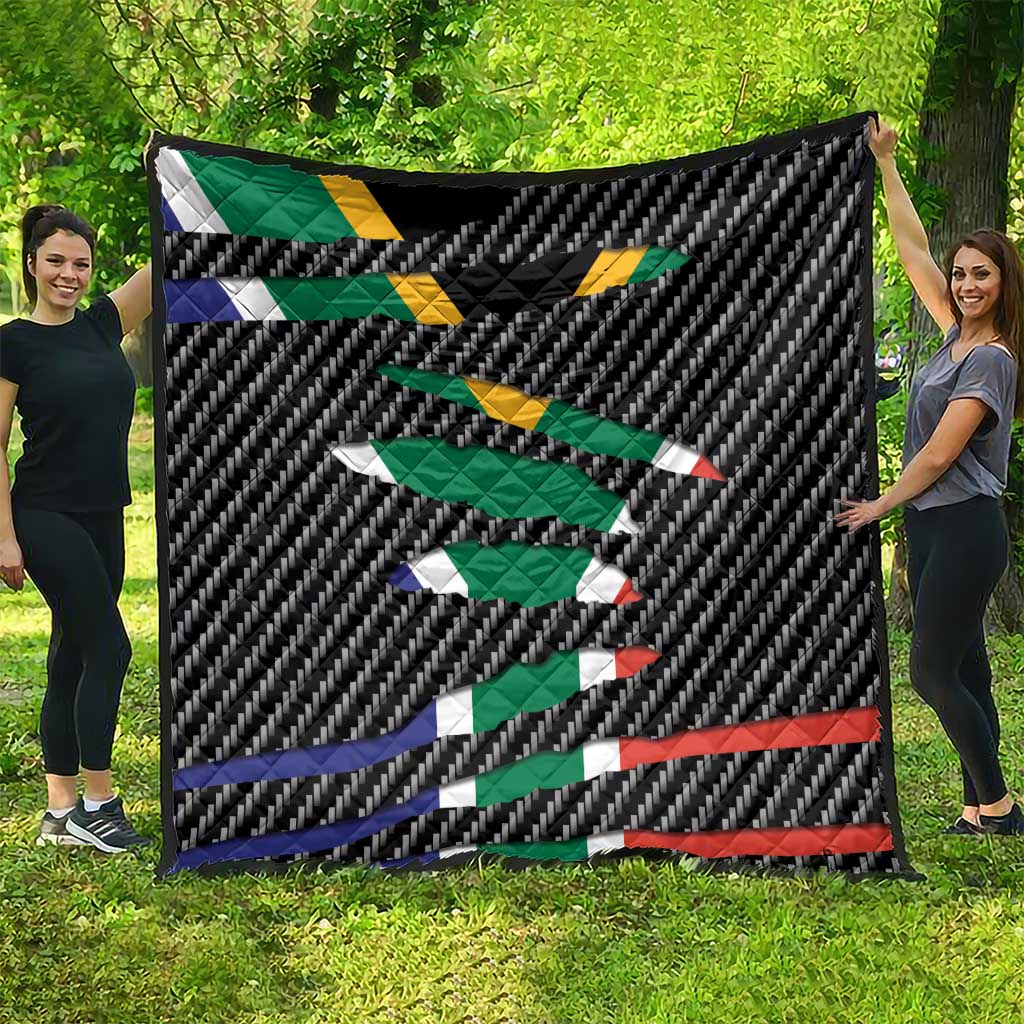 South Africa Beast Quilt Ripped Flag Graphic - Wonder Print Shop