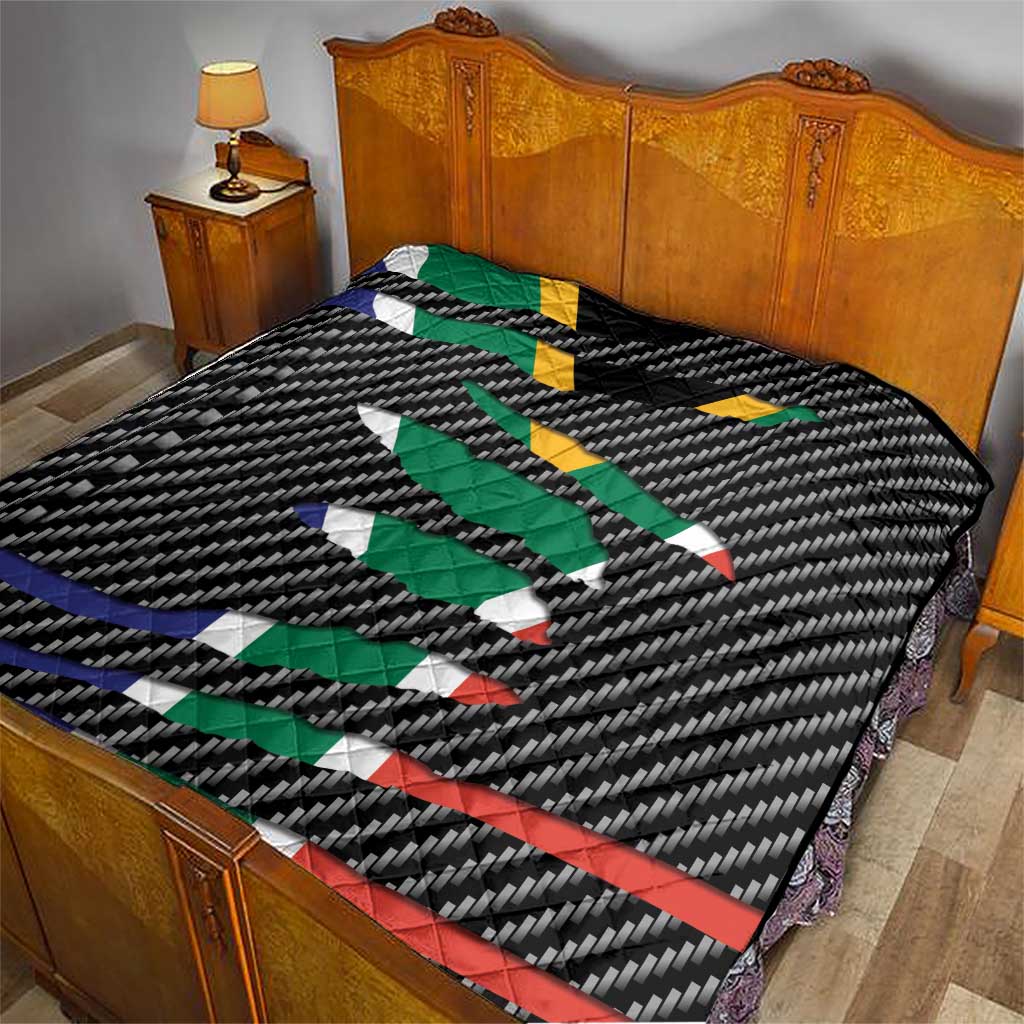 South Africa Beast Quilt Ripped Flag Graphic - Wonder Print Shop