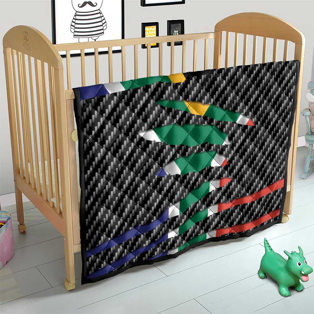 South Africa Beast Quilt Ripped Flag Graphic - Wonder Print Shop