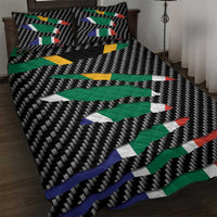 South Africa Beast Quilt Bed Set Ripped Flag Graphic - Wonder Print Shop