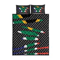 South Africa Beast Quilt Bed Set Ripped Flag Graphic - Wonder Print Shop