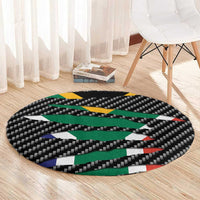 South Africa Beast Round Carpet Ripped Flag Graphic - Wonder Print Shop