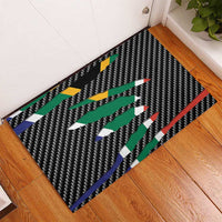 South Africa Beast Rubber Doormat Ripped Flag Graphic - Wonder Print Shop