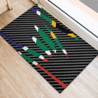 South Africa Beast Rubber Doormat Ripped Flag Graphic - Wonder Print Shop