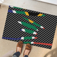 South Africa Beast Rubber Doormat Ripped Flag Graphic - Wonder Print Shop