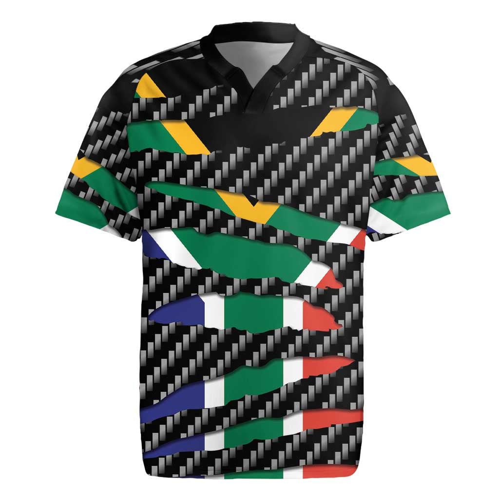 South Africa Beast Rugby Jersey Ripped Flag Graphic - Wonder Print Shop