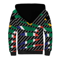 South Africa Beast Sherpa Hoodie Ripped Flag Graphic - Wonder Print Shop