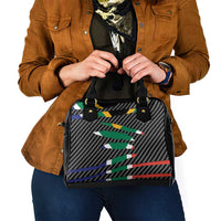 South Africa Beast Shoulder Handbag Ripped Flag Graphic - Wonder Print Shop